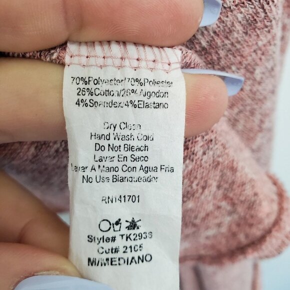 Open Front Pink Cardigan Sweater Womens Size M Waterfall Lightweight Career - Picture 12 of 14